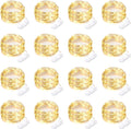 16 Pack 30 Led Fairy Lights Battery Operated String Lights 10 Feet Waterproof Twinkle Lights Mason Jar Lights Silver Wire Firefly Lights for Christmas Party Wedding Patio Warm White