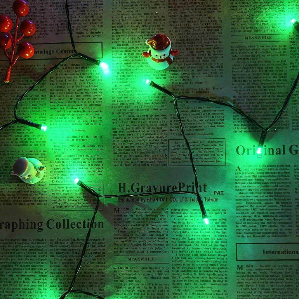 2 Pack Battery Operated String Lights - 9.8ft 30 LEDs Green