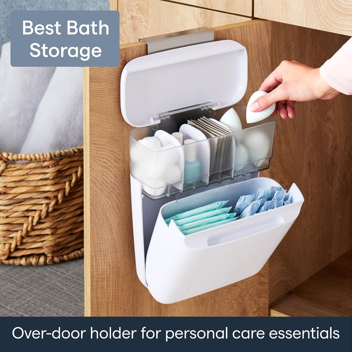 YouCopia DoorStash Toiletry Organizer, Hanging Cabinet Bathroom Storage