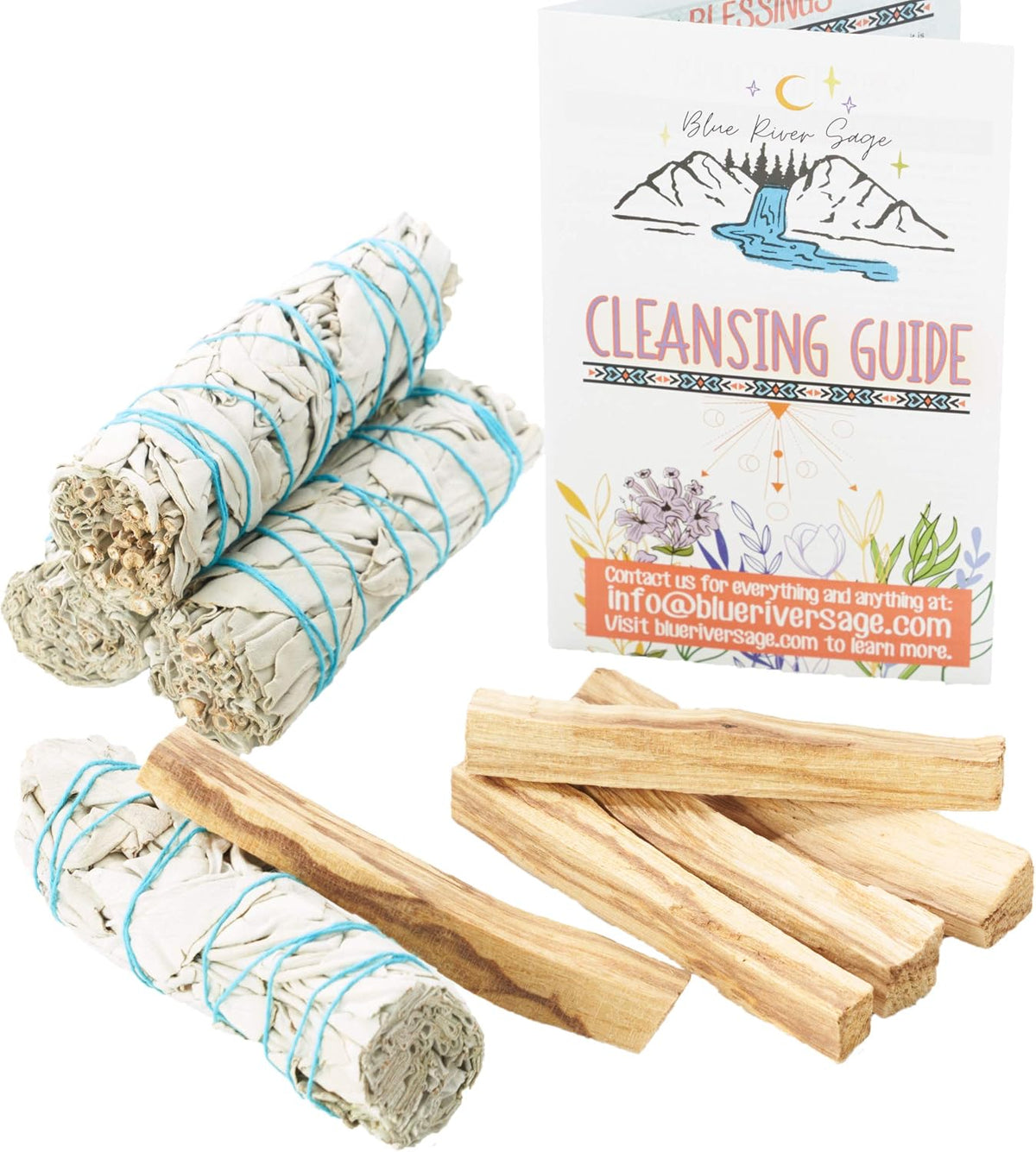 White Sage Smudge Sticks (4) + Palo Santo Sticks from Peru (5)