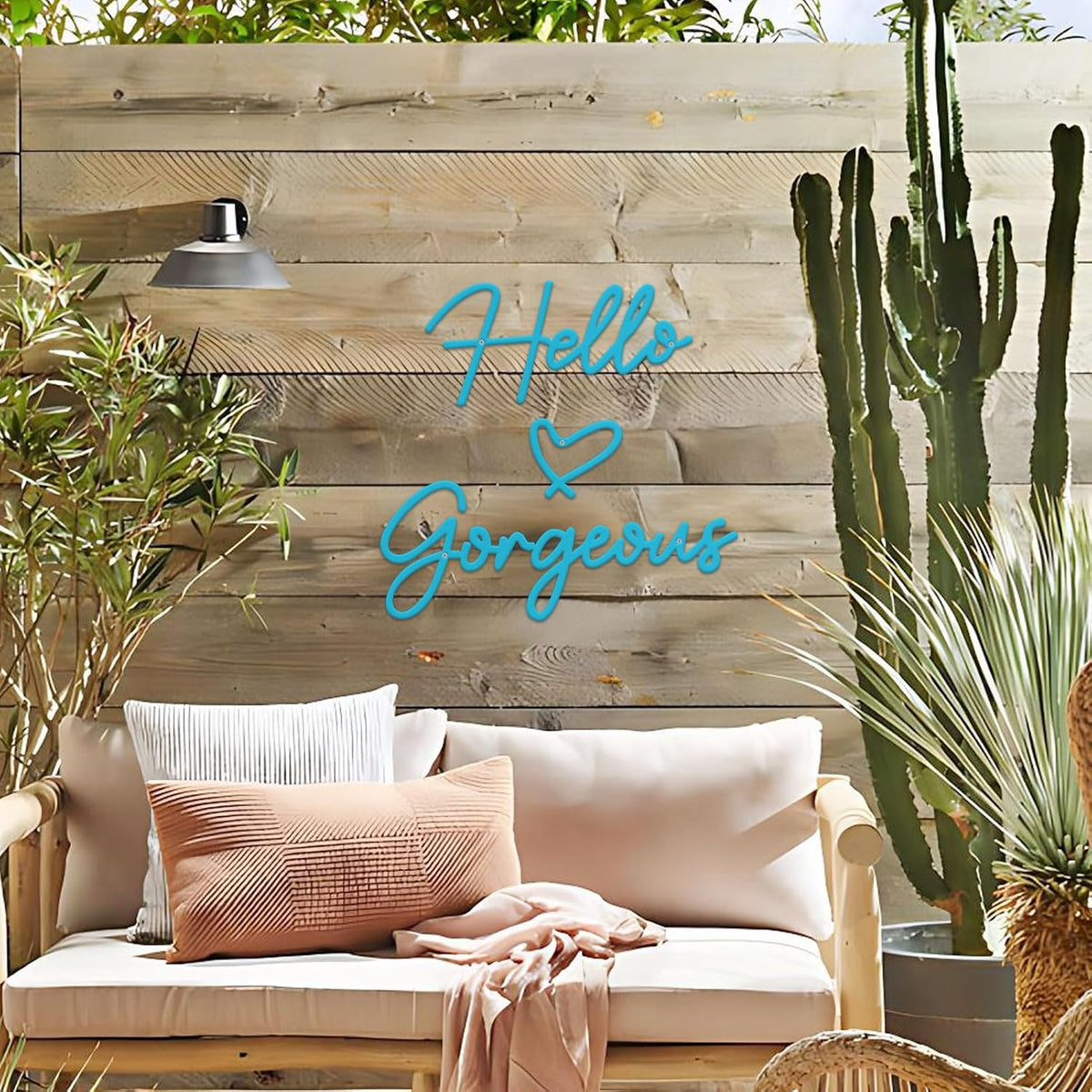 Metal Hello Gorgeous Wall Art Modern Farmhouse Wall Decor Signs