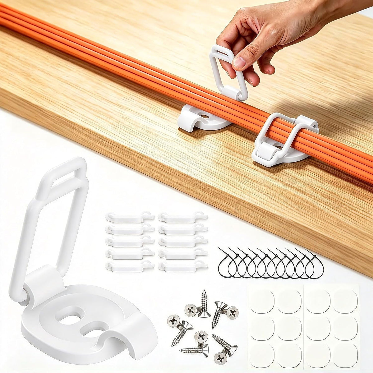 Upgraded 10 Pack Cable Clips Management,Adhesive Wire Organizers for Cords
