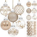 30 PCS Christmas Ball Ornaments 2.36" Rustic Farmhouse Christmas Ornaments