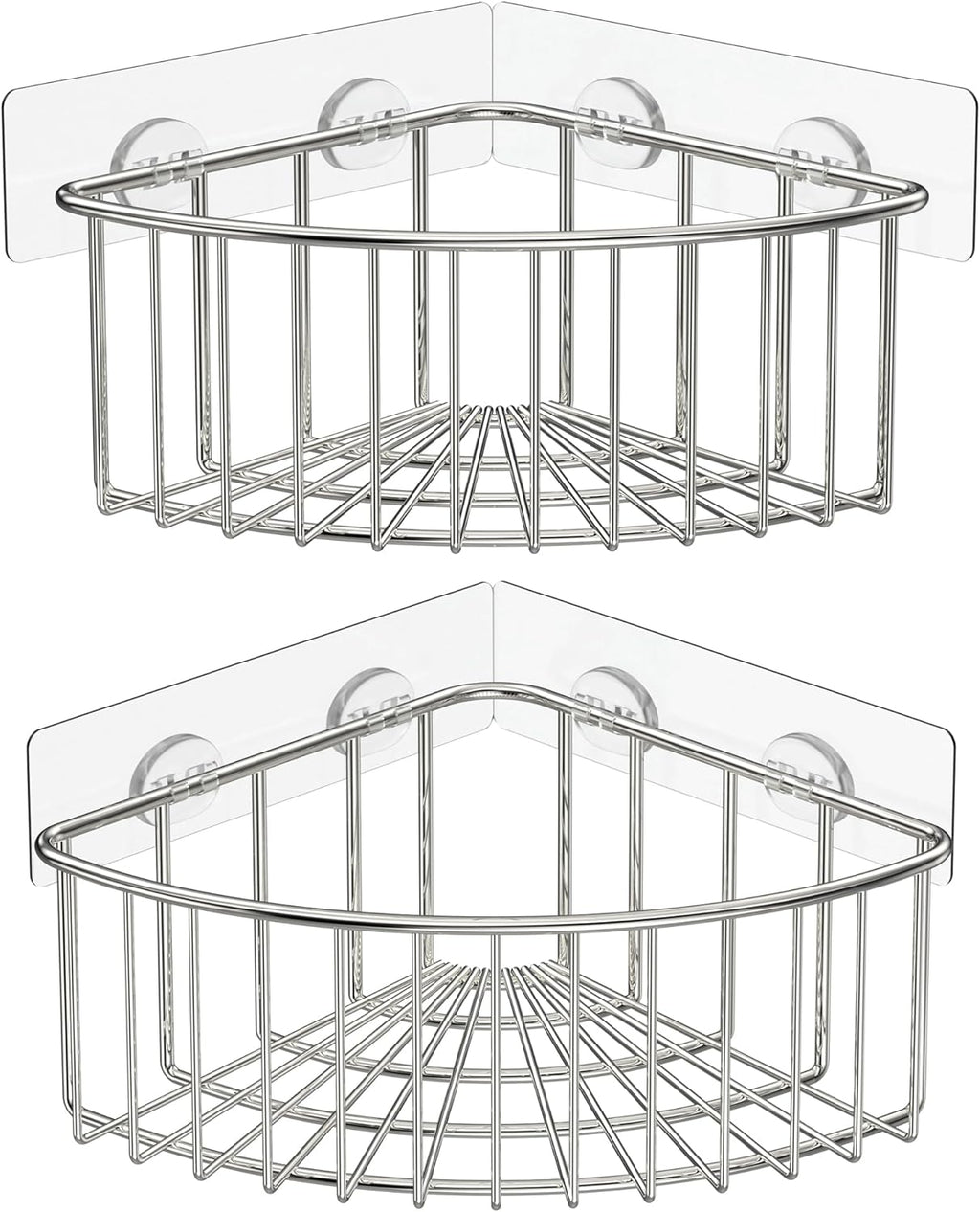SMARTAKE 2-Pack Corner Shower Caddy Deep Basket, SUS304 Stainless Steel