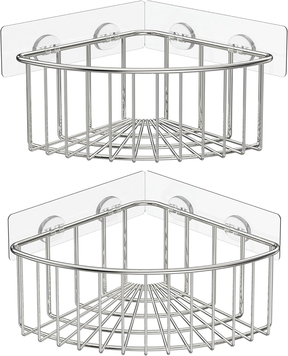 SMARTAKE 2-Pack Corner Shower Caddy Deep Basket, SUS304 Stainless Steel