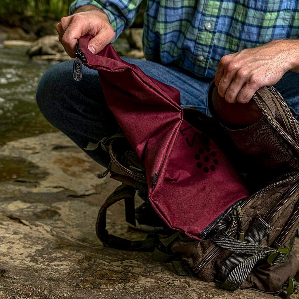 STNKY Bag Pro - Laundry Bag - Wash Bag for Health Workers, Sports, Fitness & Travel (Standard, Burgundy)