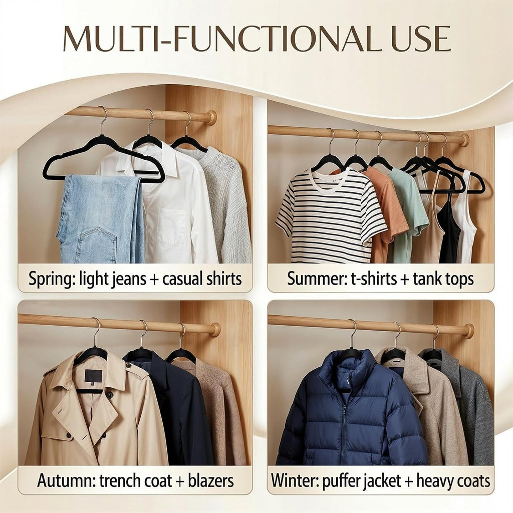 30 Pack Velvet Hangers Non Slip Pants Hangers for Closet