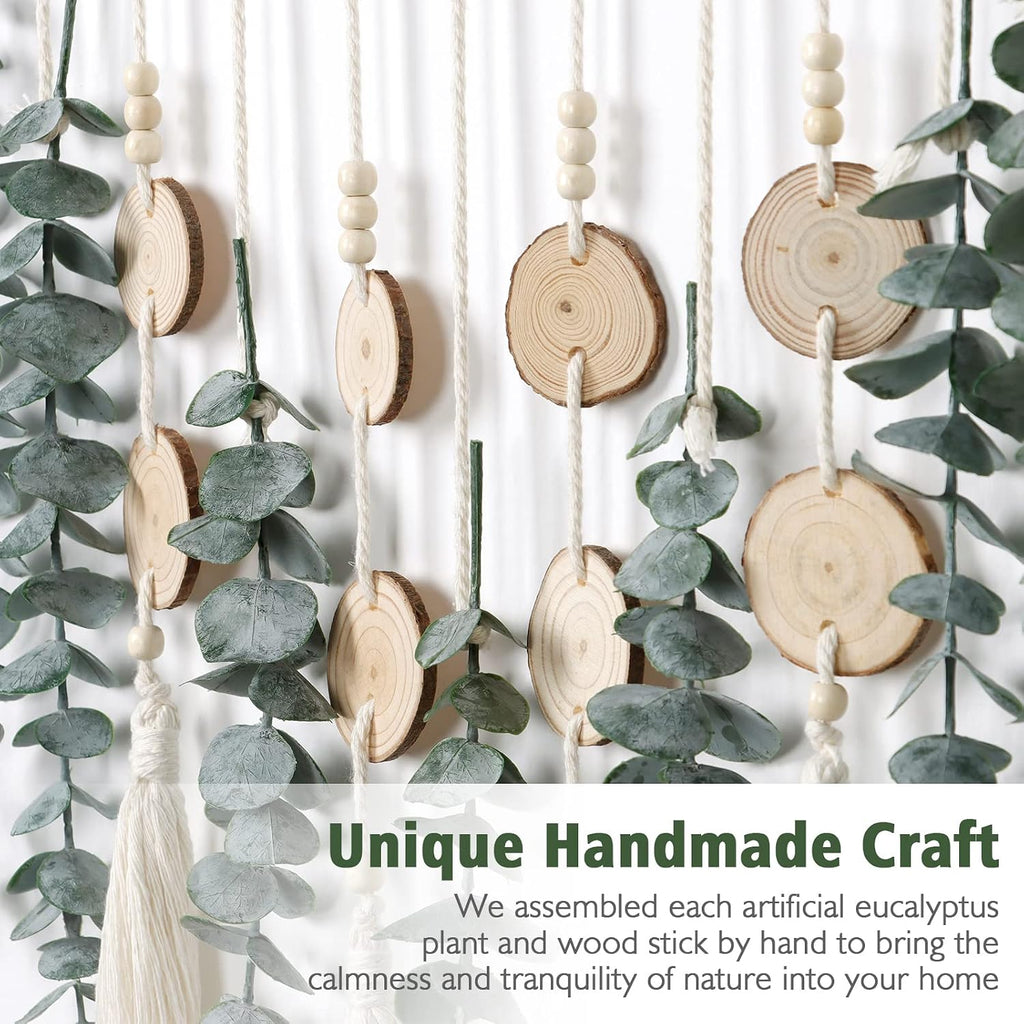 Artificial Eucalyptus Wall Hanging Faux Greenery Chic Wall Art Home Decor