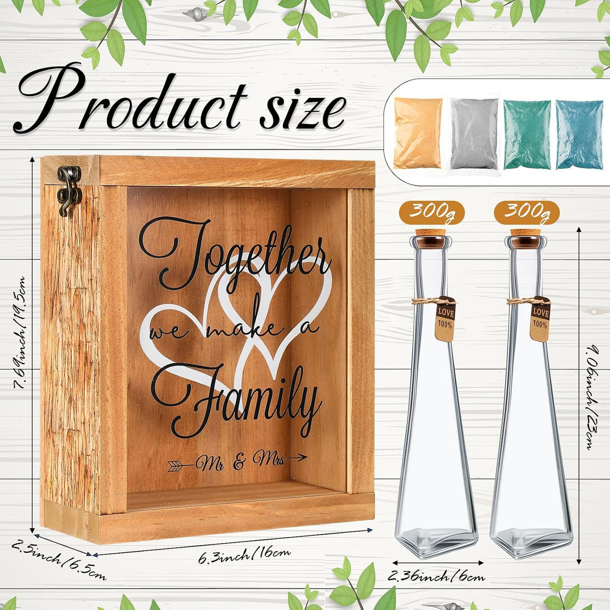 Blosssound Unity Sand for Wedding Ceremony Set, Colorful, Romantic