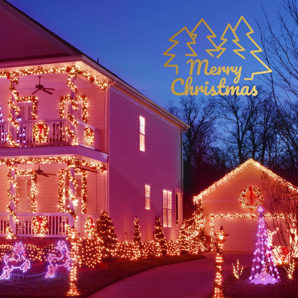 Red String Lights, Valentine Christmas Tree Decor, 300 LED