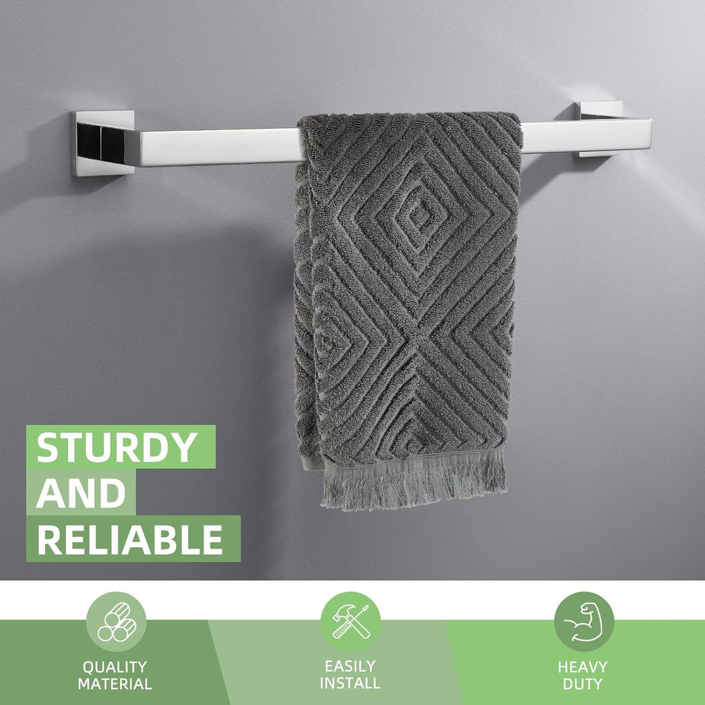 Angle Simple Bath Towel Bar 23.74 Inches, Towel Holder, Polished Chrome