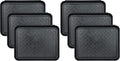 Set of 3 Square Boot Tray, Akamino Plastic Utility Shoe Mat Tray for Entryway Indoor and Outdoor Use in All Seasons, 13.7x10.6x1inch,Black (Pack of 2)