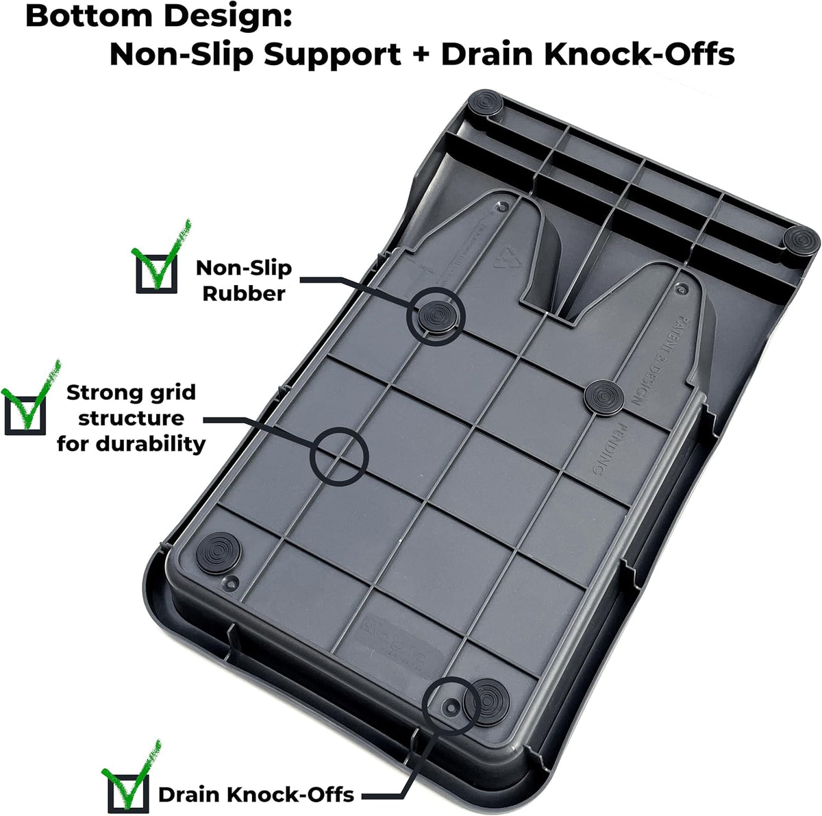 Boot Jack Tray for 1 Pair – Heavy Duty Shoe Remover and Mud Mat – No Bend Shoe Puller, Waterproof Boot Tray for Entryway Indoor Outdoor Use