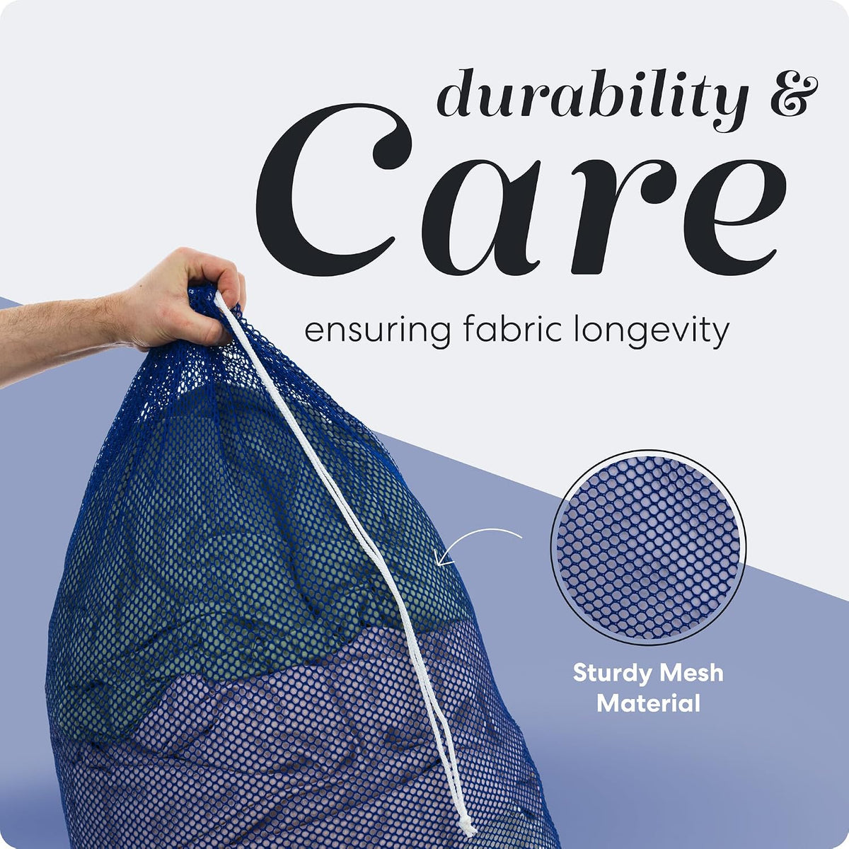 Handy Laundry Mesh Laundry Bags 2 Pack, XL 24x36 in, Heavy Duty Nylon