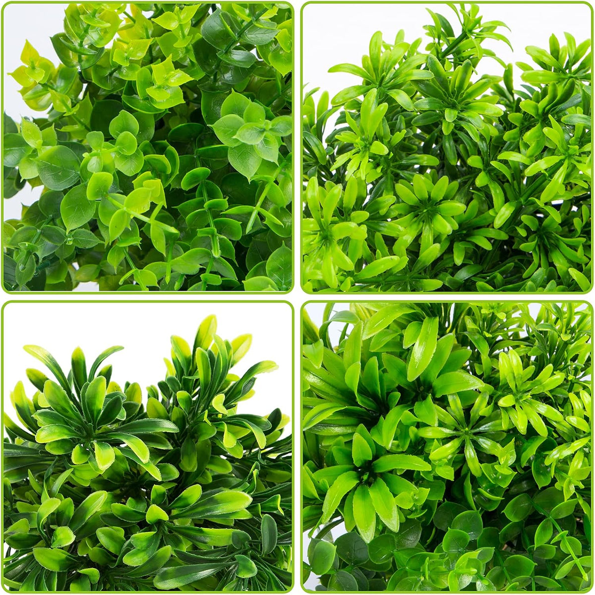 Ouddy Decor 6 Pcs Artificial Greenery Mixed Fake Eucalyptus Plastic Plants
