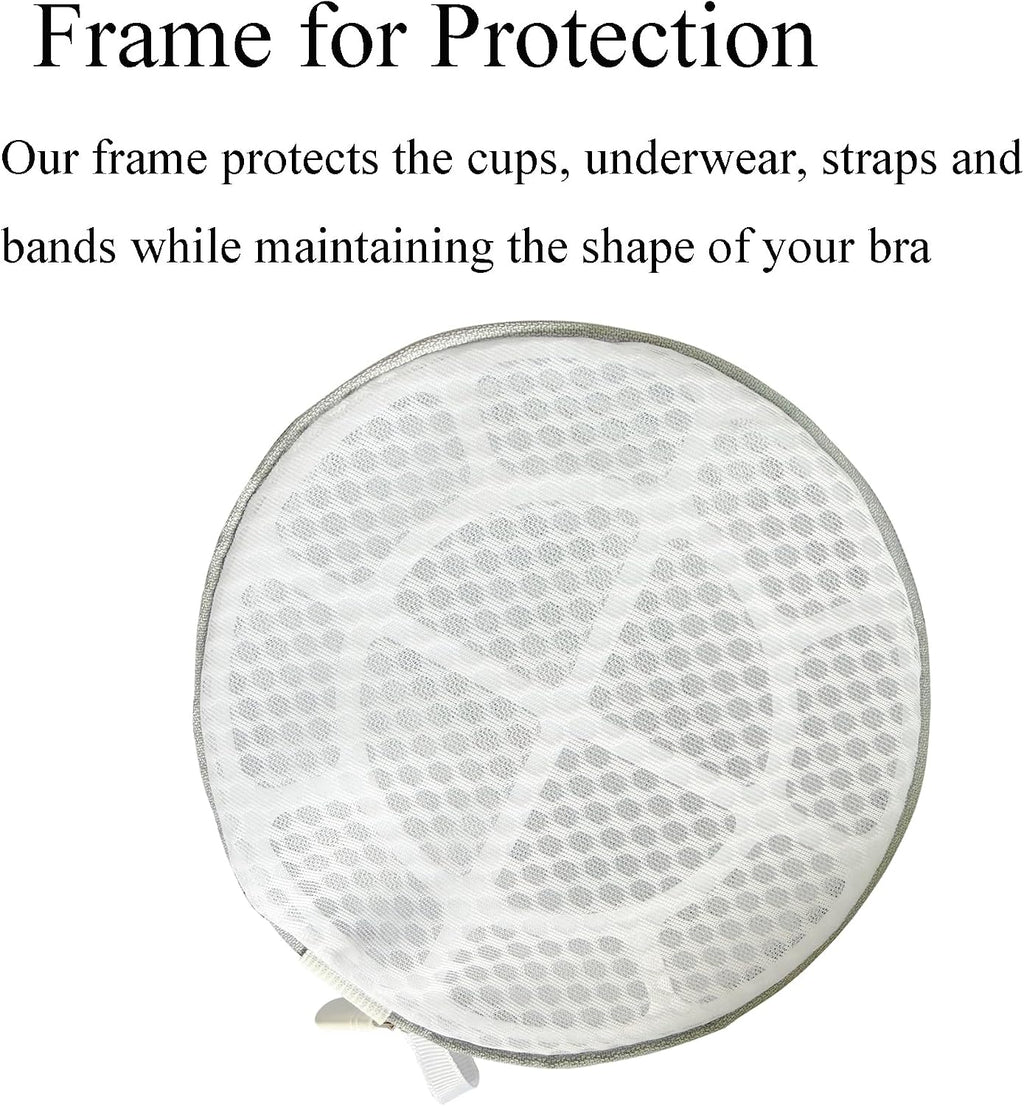 3Pcs Mesh Laundry Bags Durable Zipper Wash Bags for Delicates, Lingerie, Bras, Underwear, Baby Clothes, Shoe, Sock - Protect Garments in Washing Machine Pouch Net Bag Travel (3pcs Bra bags)