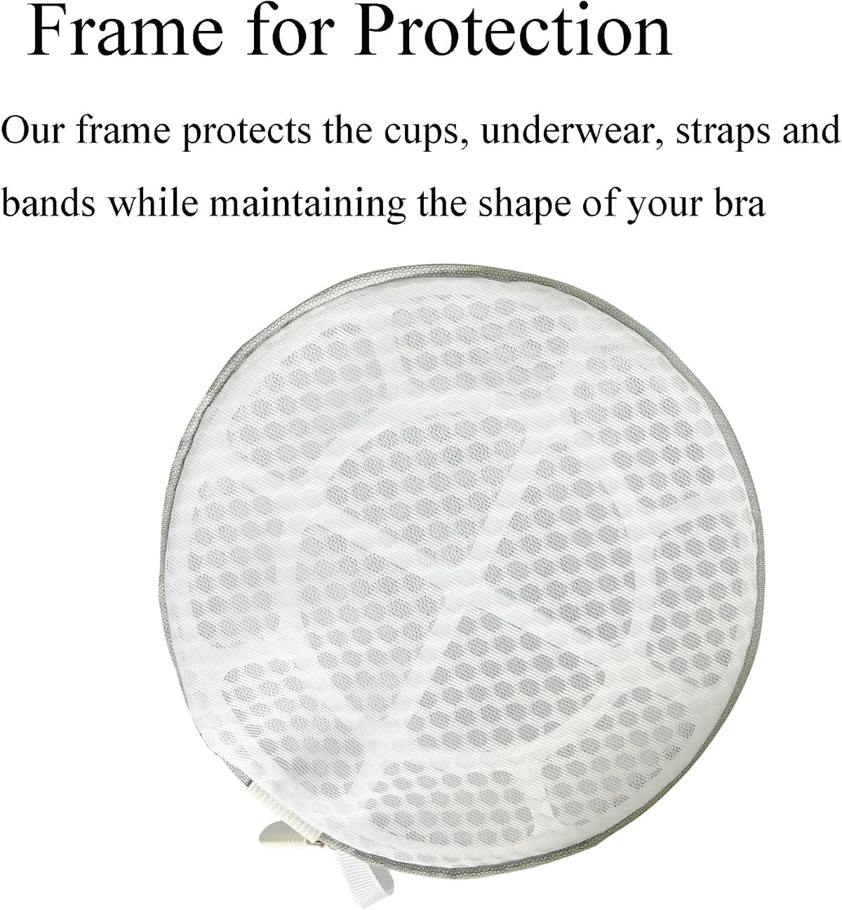 3Pcs Mesh Laundry Bags Durable Zipper Wash Bags for Delicates, Lingerie, Bras, Underwear, Baby Clothes, Shoe, Sock - Protect Garments in Washing Machine Pouch Net Bag Travel (3pcs Bra bags)