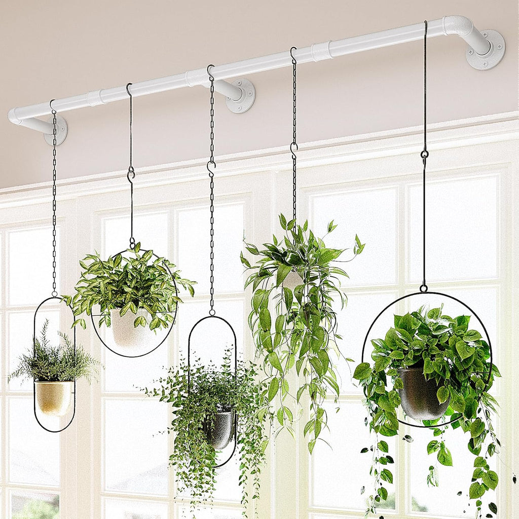 Bamworld Window Plant Hanger Indoor 63in Hanging Planters for Indoor Plants