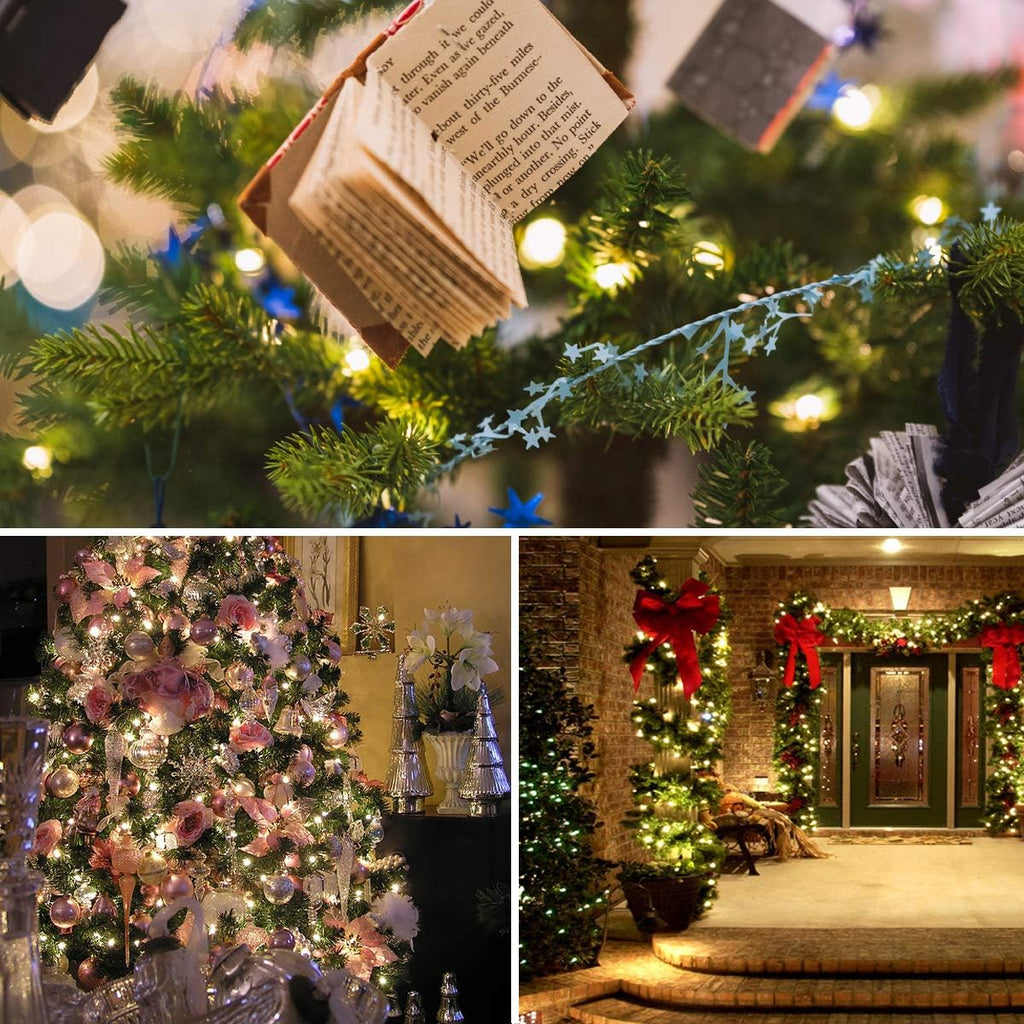 Globe String Lights, 70 LED Mix-Ball Fairy Lights Plug in UL Listed Christmas Tree Lights 19Ft Christmas Outdoor Indoor Fairy Lights for Bedroom Tree Patio Party Garden Wedding, Warm White