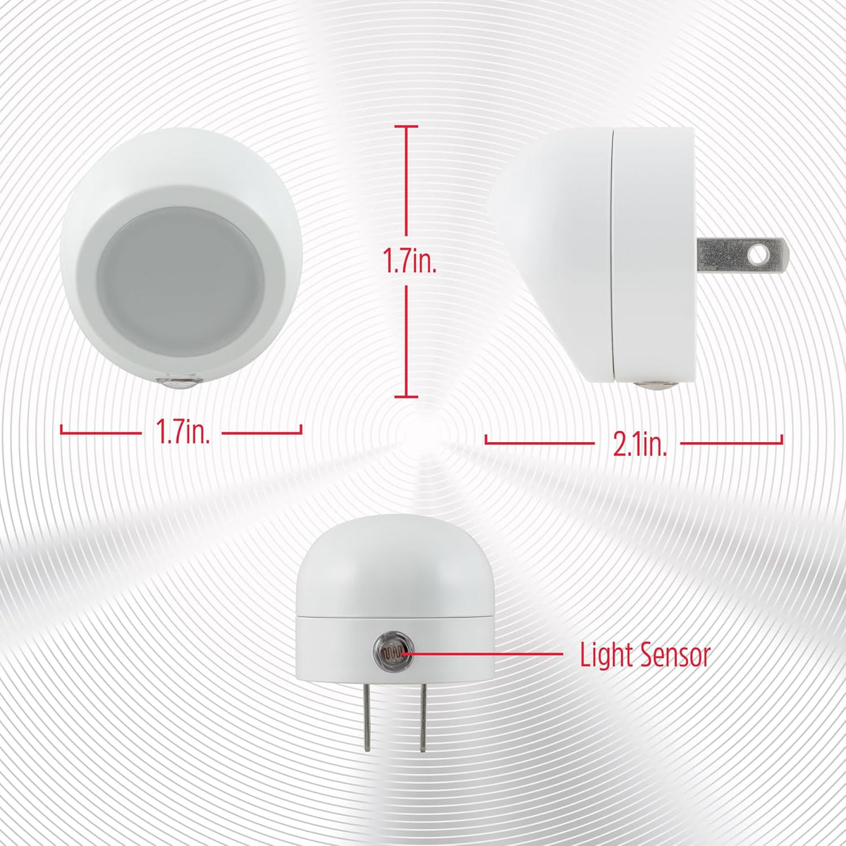 Energizer Plug in Night Light with Dusk to Dawn Sensor, 2 Pack