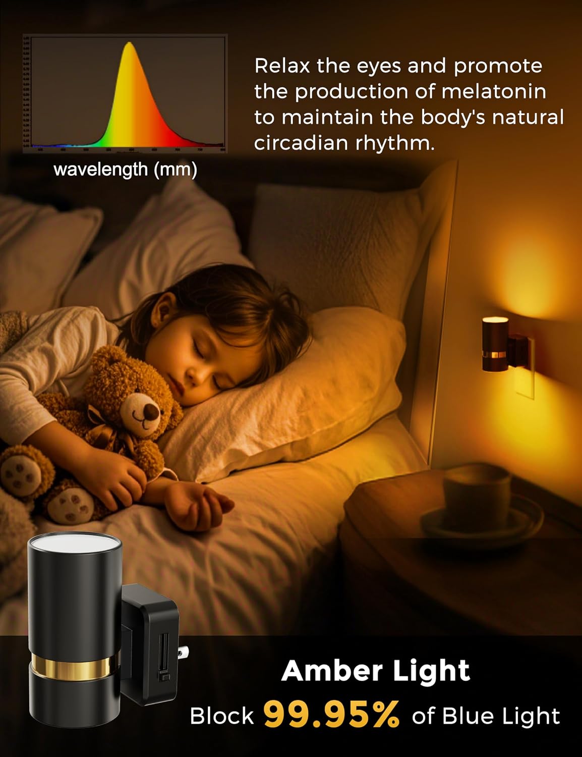 L LOHAS LED Night Lights Plug into Wall, Dusk to Dawn Night Light