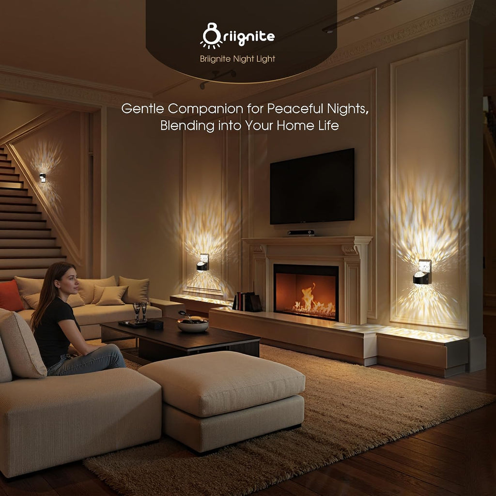 Briignite Night Light,Night Lights Plug into Wall,LED Projector Night Light