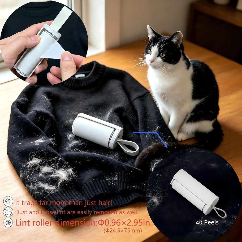 Electric Lint Remover with Lint Roller 2-in-1,Rechargeable Sweater Shaver