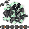 PETKNOWS 80 PCS Light Strip Mounting Clips Black Self Adhesive Led Light Fasteners Mounting Holder Cable Clamp Organizer for 10mm Light Strip (10 mm)