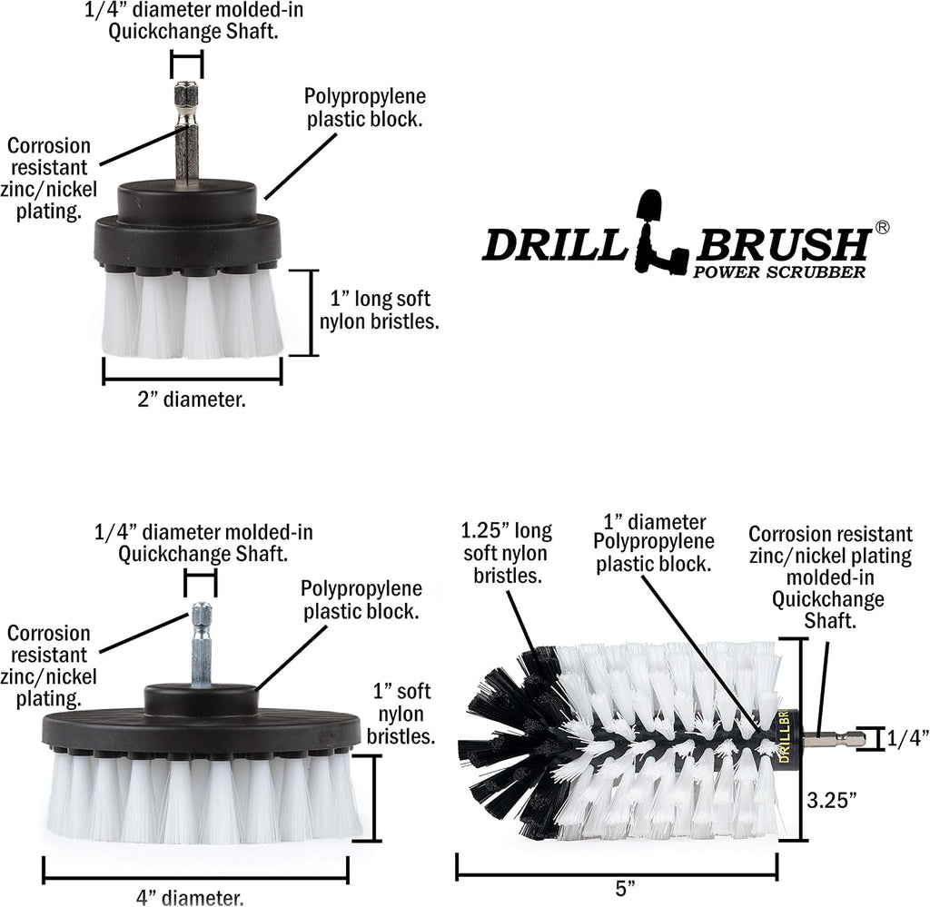 Car Accessories for Men - Auto Detailing Supplies - Wheel Cleaner Brush Set
