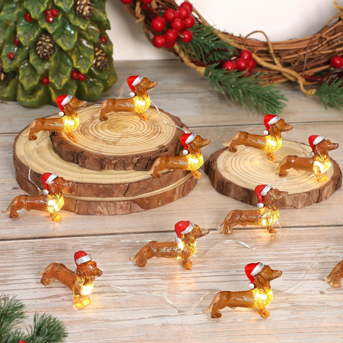 Impress Life Dachshund Dog Christmas String Lights