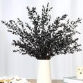Dried Eucalyptus Leaves Stems, Real Preserved Fresh Eucalyptus Plant for Shower, Small Dried Willow Branches Bundle for Wedding Wreath Party Home Fragrance Vase Bathroom Decor (Black, 3oz)