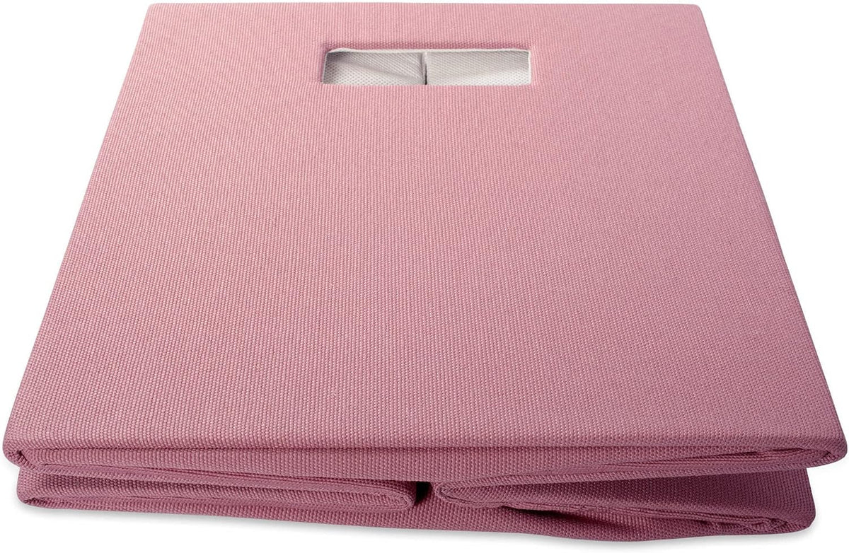 DII Fabric Storage Cube Organizer Bin 13x13x13 Foldable, Rose