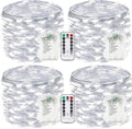 4 Pack Fairy Lights Battery Operated Battery String Light Remote Cool White