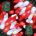 Brightown 2 Pack Battery Operated Christmas Lights 16.5FT Red & White