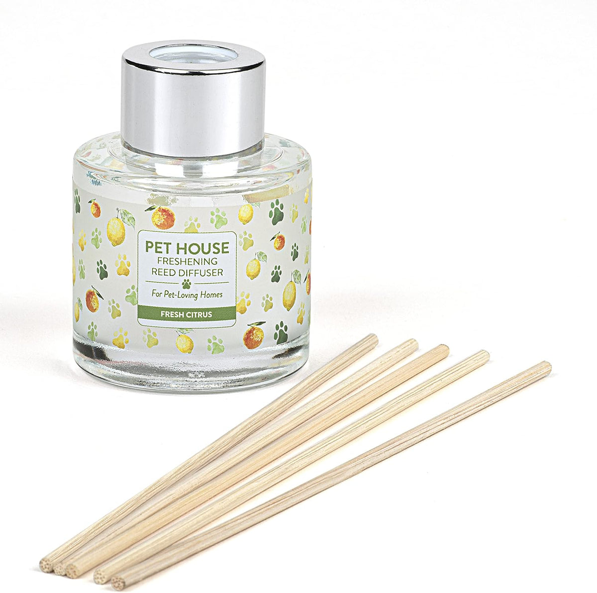 Fresh Citrus Home Freshening Reed Diffuser Set Pet House