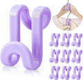 Mlici 60 Pcs Space Saving Hanger Connect Hooks for Closet Organizer, Purple