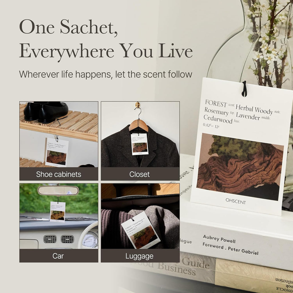 OHSCENT Soft Perfume Sachet, Scented Sachets for Closet and Drawer(Soft)