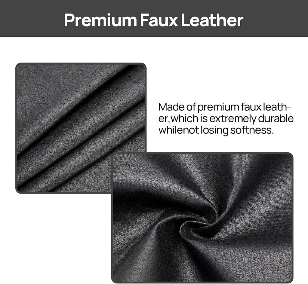Teniux Remote Control Holder Faux Leather Armrest Organizer with 6 Pockets for recliner couch sofa, Armchair Caddy for Smart Phone, Book, Magazines, Ipad, Remotes (Black)