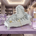 Dzrige Sofa Shaped Jewelry Box Portable Organizer for Rings Earrings Necklaces Bracelets Chic Couch Jewelry Box Women Birthday Christmas Gift