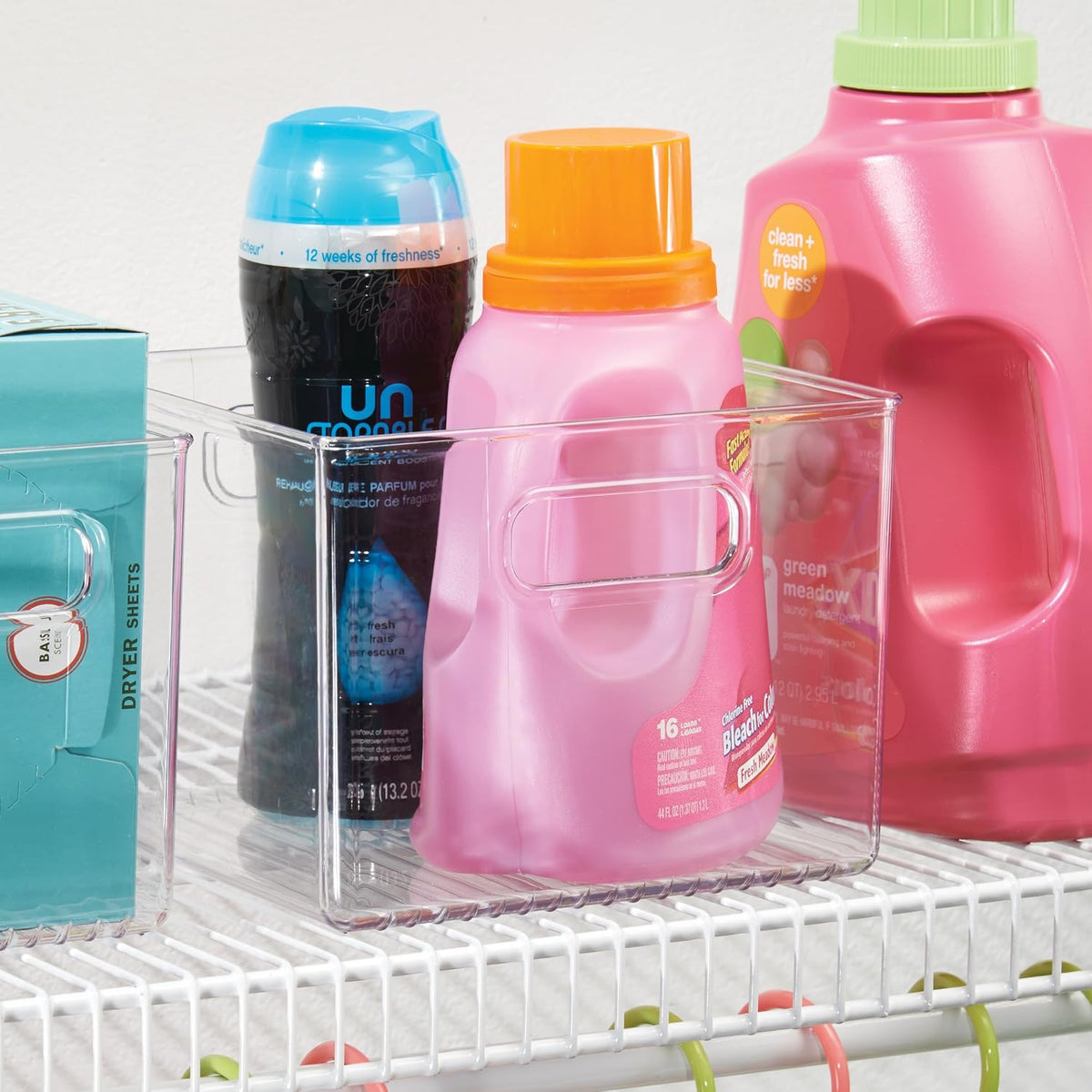 iDesign Clear Plastic Storage Bins, 4-Pack