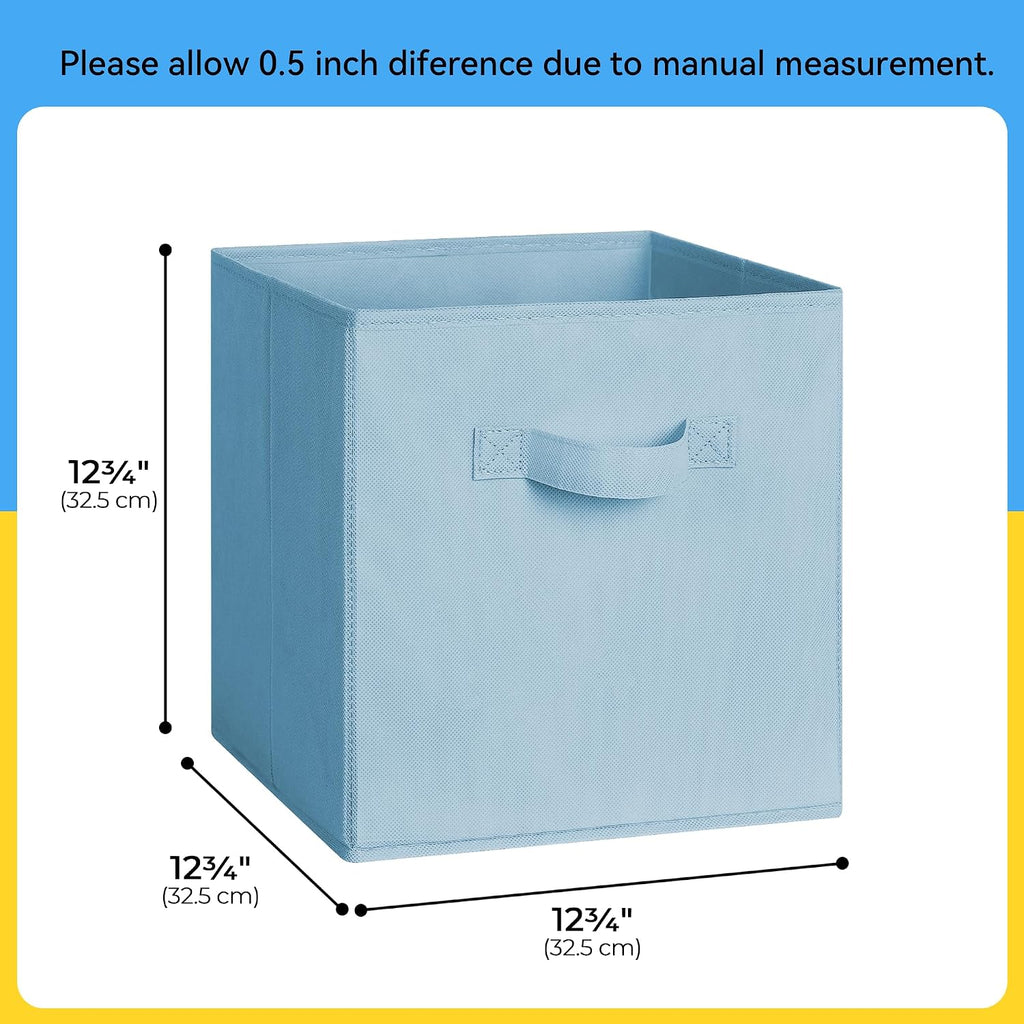 Cupic Cupid 6-Pack 13x13 Storage Cubes, Cube Organizer Bins, Pastel Colors