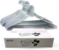 Wire Metal Clothes Hangers 50 Pack for Standard Size Shirts, Pants, Skirts, Space Saving, Non Slip,18 Inch 14.5 Gauge Ultra Thin Standard Dry Cleaner Coated Steel (50, White)