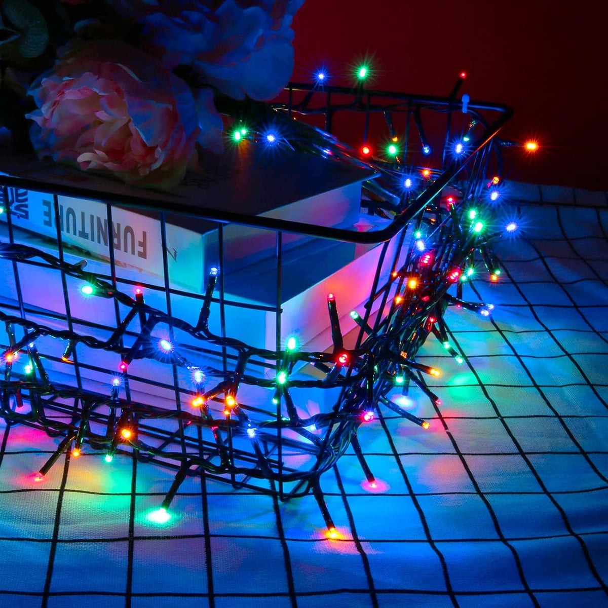 AWQ 1000 LED 82 ft Christmas Cluster Lights Xmas String Lights Multicolor