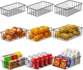 Joben Oligey 9 PACK (3 Szie) Small Wire Storage Baskets for Organizing,Pantry Organization Bins for Cabinets, Metal Basket for Kitchen, Bathroom Organizer (Black-9)