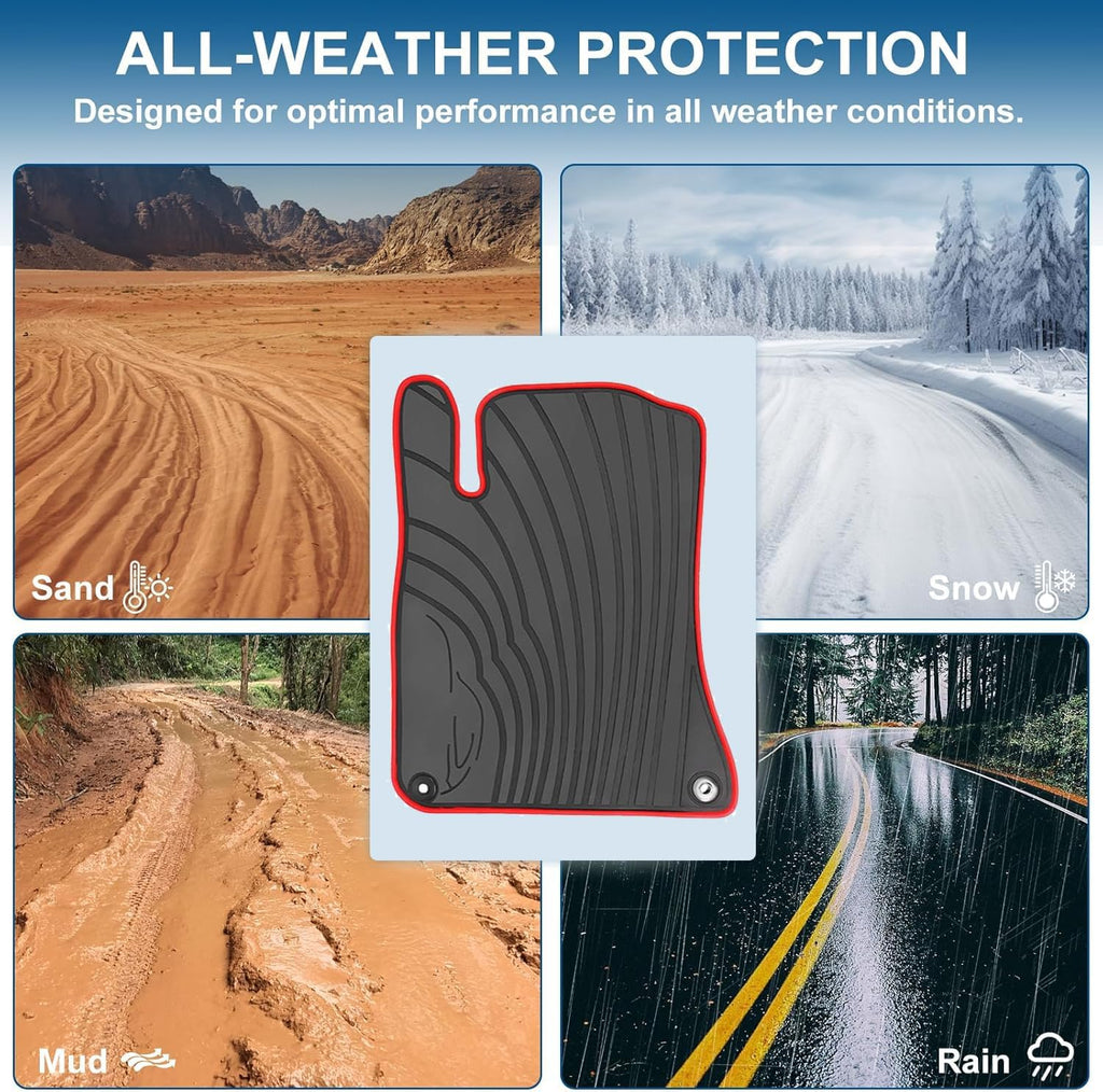 Car Floor Mats for Mercedes Benz CLA 250 (2014-2019) & GLA 250 (2015-2020), Custom Fit A Class 2012-2019, B Class 2013-2019 Floor Liner All Weather Rubber Mats Heavy Duty Odorless