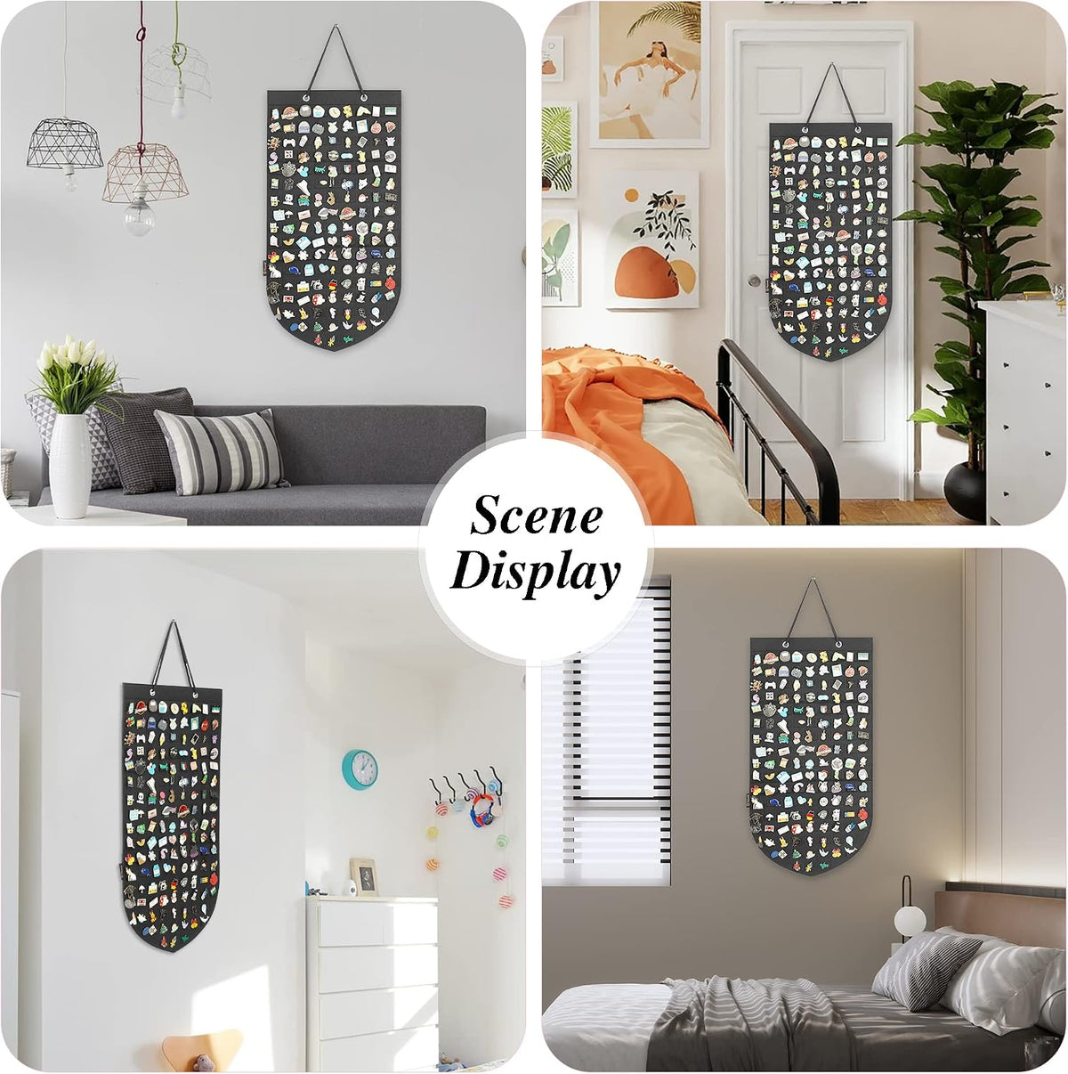 PACMAXI Hanging Brooch Pin Organizer, Display Pins Storage Case