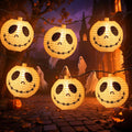 Brillarlights Halloween Decorations Ghost Lantern String Lights Plug in, 10 Pack White Ghost Lights with Black Cord, Halloween Spooky Lights Outdoor for Porch,Garden,Mantel Decor