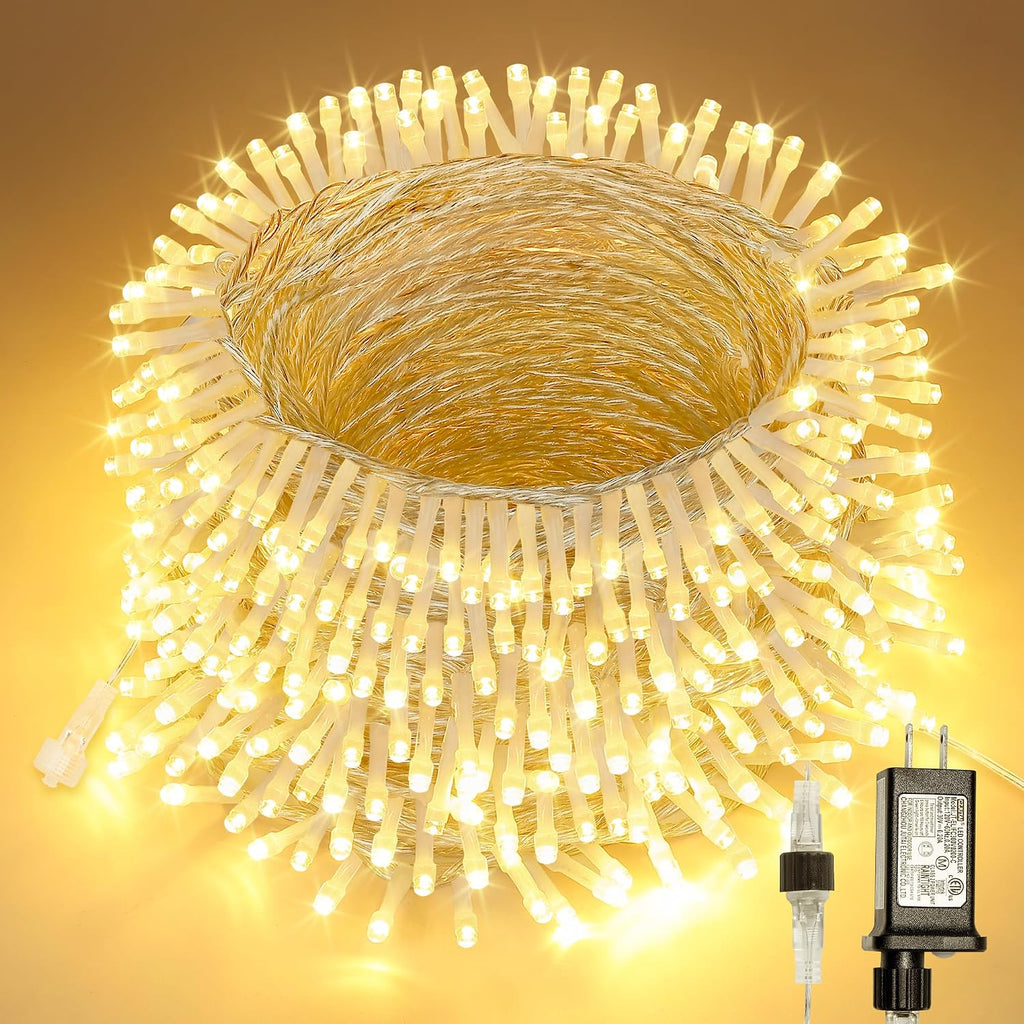 YOUNGAR Connectable 98 FT String Lights Outdoor,200 LED Christmas Lights