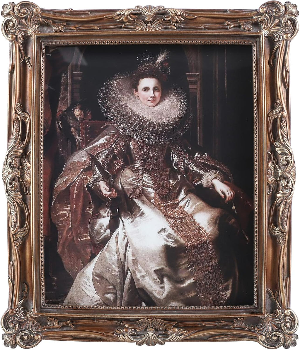 8x10 Vintage Picture Frames Ornate Bronze Antique Picture Frames 8x10 photo frame with Front Glass for Wall Hanging and Tabletop Unique Home Decor Wall Decor Living Room Victorian Style
