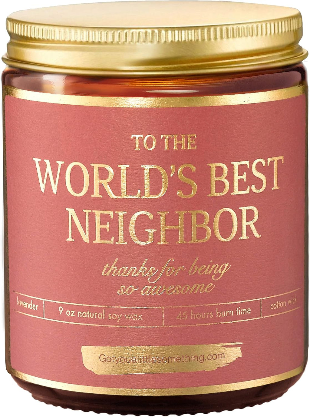 Worlds Best Neighbor Candle | Neighbors Appreciation Gift for Mothers Day, House Warming, New Home, Farewell, Goodbye, Moving Out | Welcome to the Neighborhood Housewarming Gifts for New Neighbors